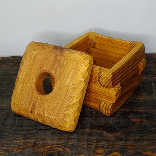 杉の木組み ハーフティッシュケース、ティッシュボックス その他