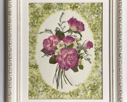 額付き 押花 在庫処分バザール 探れる 個展出品作 - 絵画