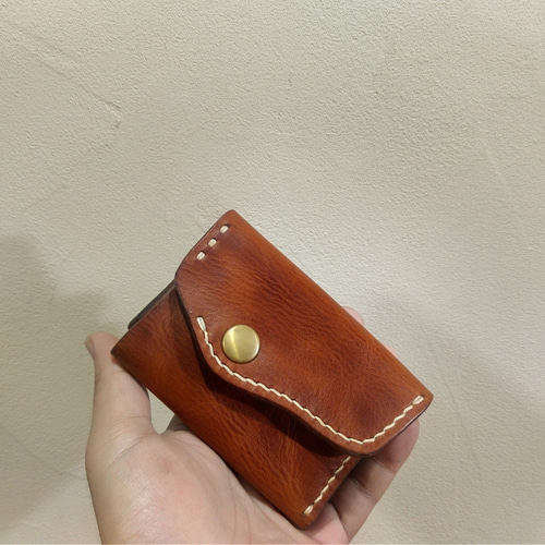 ハンドメイド（手縫い） イタリアンレザー オイルレザー 三