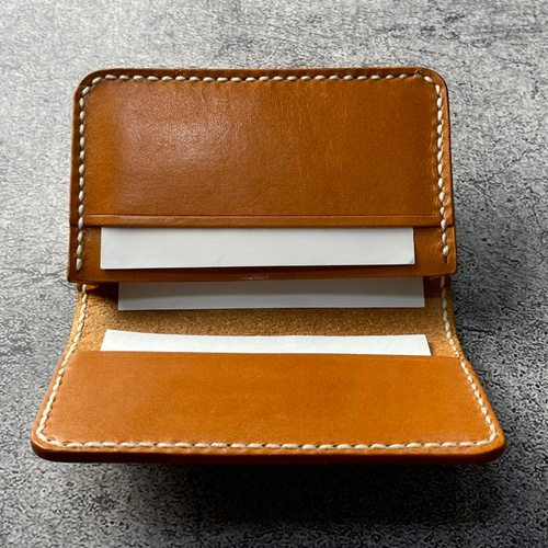 【未使用品】双鞣和地 名刺入 キャメル b0a3ede3f4824db158ac3a83bb9d50