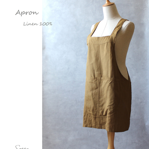 Own GArment products リネン ショートエプロン シャツ トップス