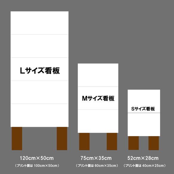 選べる3つの大きさ　SHOP看板　店舗看板　Cafeボード　カフェ看板　シャビー仕上げ 2枚目の画像