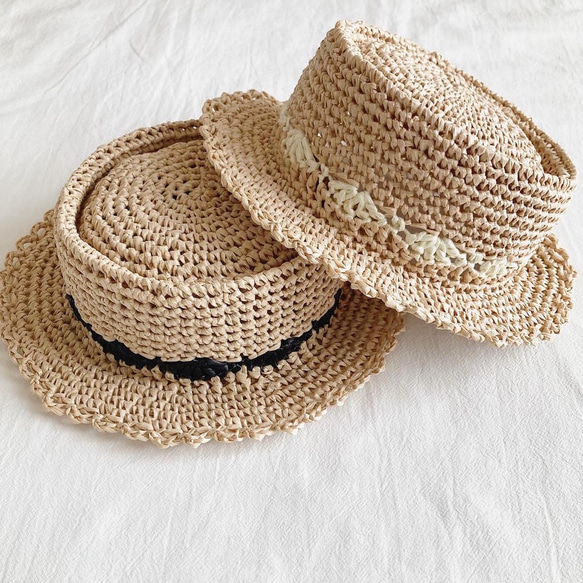 オーダー受付中 カンカン帽 ハンドメイド vawvaw様オーダーページ