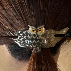水牛の角 かんざし フクロウ その他アクセサリー 森の逍遥 通販