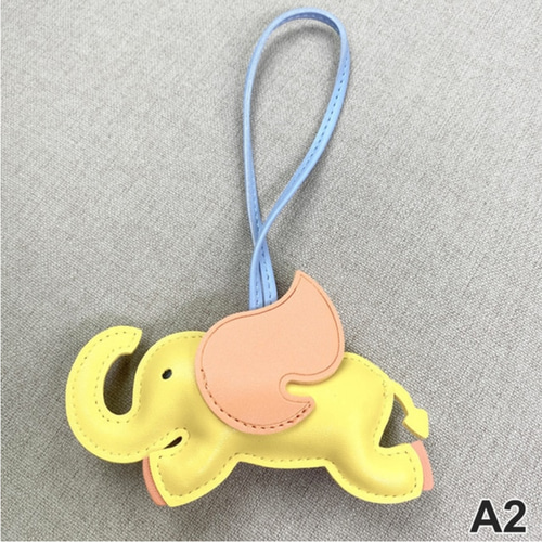 ぞうさんバッグチャーム ストラップ レザーストラップ レザーチャーム