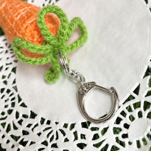 ごろっと大きいあみぐるみキーホルダー＊ にんじん キーホルダー ぽん