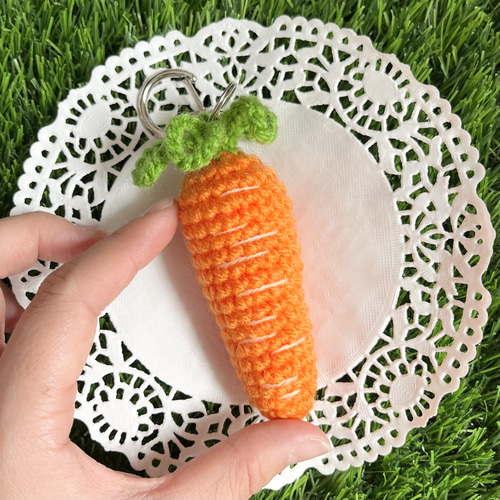 た*や様 にんじんくんの編みぐるみキーホルダー〇 た*や様 にんじんくんの編みぐるみキーホルダー〇 た*や様 にんじん