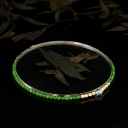 輕奢風綠透鍕14K包金 GF Swarovski 配珠水晶手鍊 ( Diopside Bracelet ) 第5張的照片