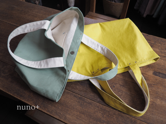 【nuno+】新色　帆布11号・ワンマイル ショルダーバッグ　セージグリーン 7枚目の画像