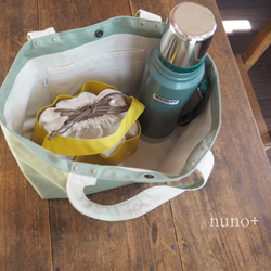 【nuno+】新色　帆布11号・ワンマイル ショルダーバッグ　セージグリーン 2枚目の画像