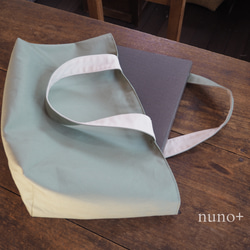 【nuno+】新色　帆布11号・ワンマイル ショルダーバッグ　セージグリーン 4枚目の画像