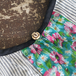 夏の旅行や帰省にも♪ふんわり涼しげなパッチワークトップ&スカート（23s-14/15）グリーン 10枚目の画像