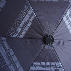 UVカット折りたたみ傘 town 紫外線99.9%カット 晴雨兼用 163468 竹ハンドル 日傘 雨傘 タウン 黒色 13枚目の画像