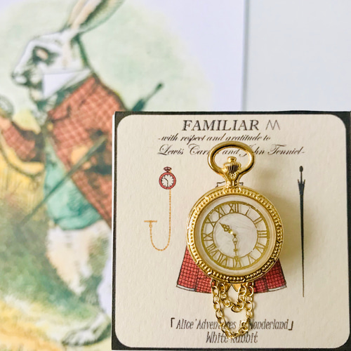 ♡不思議の国のアリス風♡白うさぎ☆時計 不思議の国のアリス』の