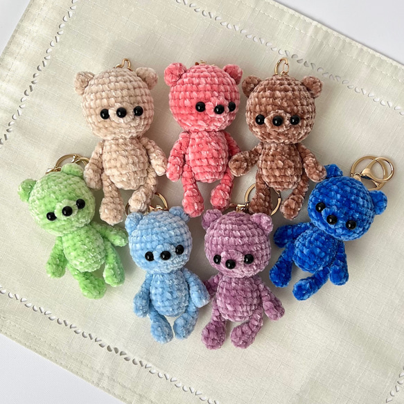 ハンドメイド キーチャーム 推し クマちゃん （BLAZE（手芸