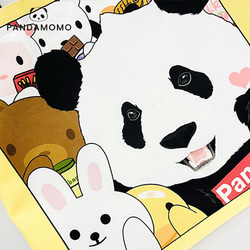 Panda 奇一 パンダ トートバッグ ハンドバッグ ショルダー キャンバス カジュアル パンダ柄 学生肩掛け布袋 4枚目の画像