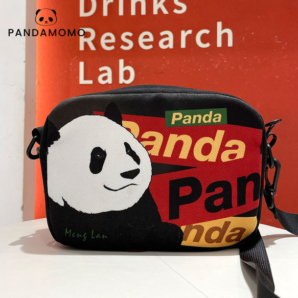 Panda メンラン 萌蘭 パンダ ショルダーバッグ カメラバッグ カジュアル パンダ柄 学生肩掛け布袋 エコバッグ 4枚目の画像