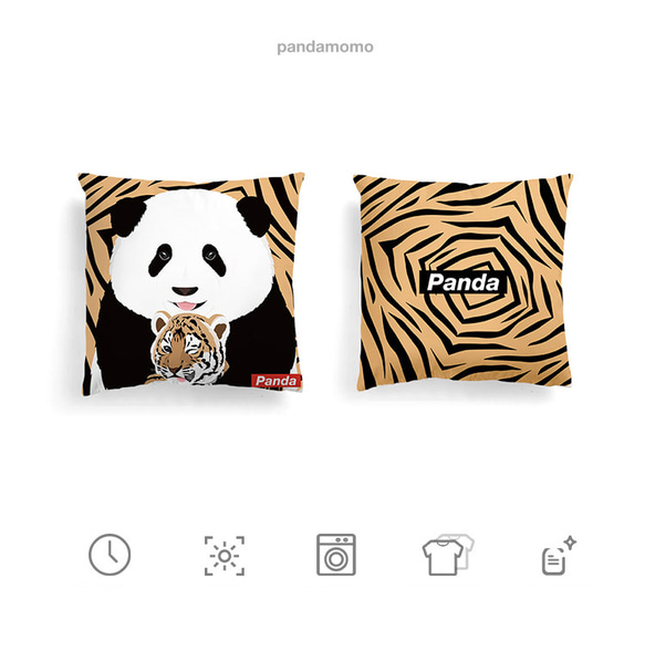 Panda 和花 パンダ タイガー 抱き枕 まくら 枕 かわいい中国のパンダ パンダ柄 6枚目の画像