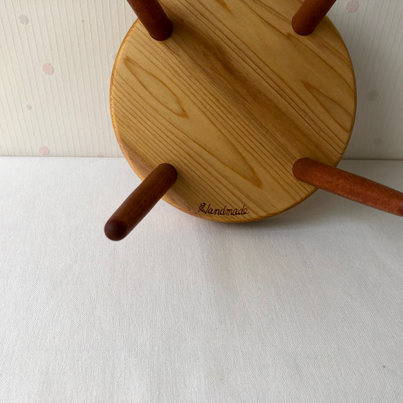 ミニテーブル☆丸形☆１6ｃｍ☆CR120☆木工雑貨 5枚目の画像