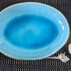 青の洞窟 楕円皿 3枚目の画像