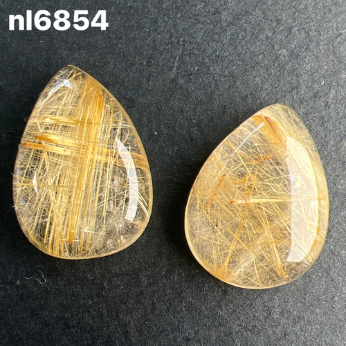 ルチルクォーツ ルース D ルチルクォーツ 16ミリ ティアドロップ型ルース ペア nl6854 天然石