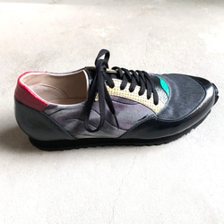 【數量有限】纖薄但穿著舒適！真皮成人男女通用運動鞋 / Harako x Design Leather 第3張的照片