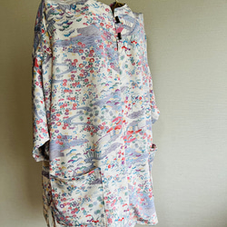 ハンドメイド　着物リメイ正絹、縮緬　チュニック 4枚目の画像