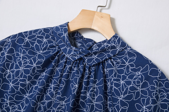 質感精緻意大利面料花卉印花100%棉法式袖襯衫230705-1 第2張的照片