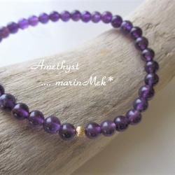 [marinMek*] 紫水晶細手鍊 第1張的照片