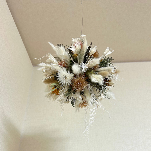 プルモッサムとパンパスグラスのフライングリース リース irodori0012  