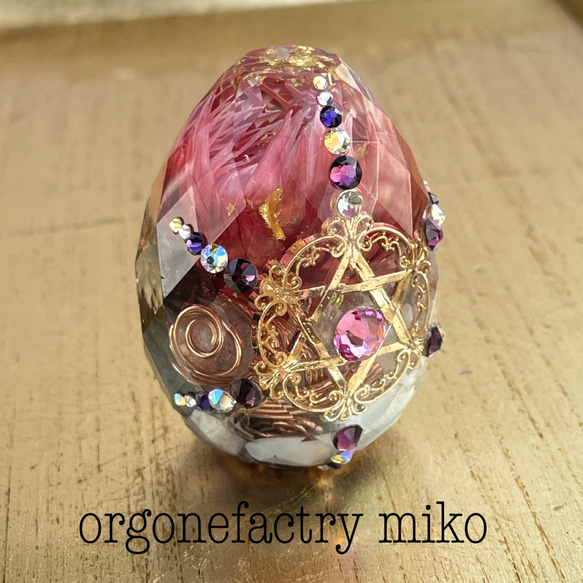 ㉕ヘルメス神に捧げる薔薇のオルタゴン・オルゴナイト【プレナイト】 ㉕ヘルメス神に捧げる薔薇のオルタゴン・オルゴナイト【プレナイト】