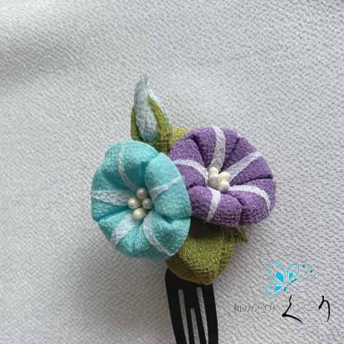 朝顔☆5センチパッチンピン☆ハンドメイド 朝顔☆5センチパッチンピン☆ハンドメイド