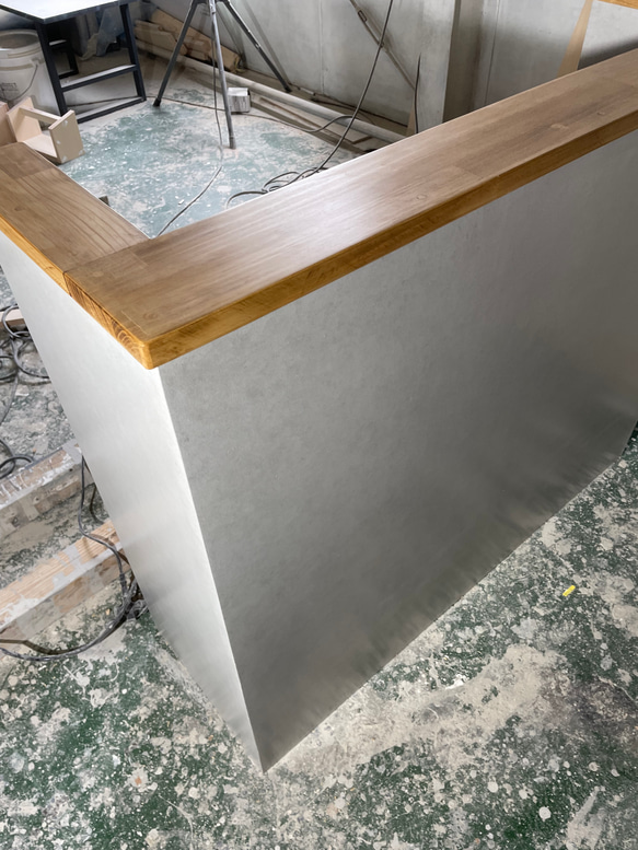 設置配送　石っぽいカウンター　受付カウンター　レジカウンター 5枚目の画像