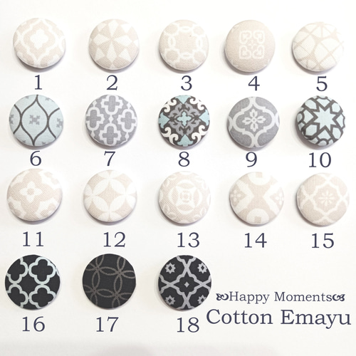 creema限定＊選べる3個セット＊ハンドメイド＊くるみボタン＊ヘアゴム 