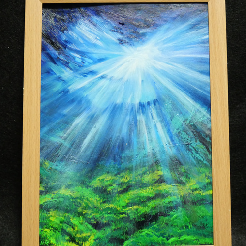 油絵 絵画【海中風景】 絵画 HR 通販 16198151｜Creema(クリーマ)