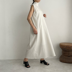 2way 高領無袖連身裙（白色） 第4張的照片