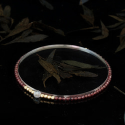 輕奢風酒紅石榴石14K包金 GF Swarovski 配珠水晶手鍊 (Burgundy Garnet Bracelet) 第3張的照片