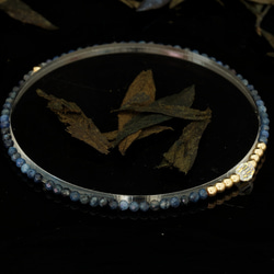 輕奢風深藍紋石14K包金 GF Swarovski 配珠水晶手鍊 ( Dark Calcite Bracelet ) 第5張的照片