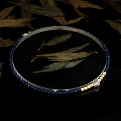 輕奢風藍剛玉14K包金 GF Swarovski 配珠水晶手鍊 ( Blue Corundum Bracelet ) 第4張的照片