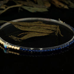 輕奢風藍剛玉14K包金 GF Swarovski 配珠水晶手鍊 ( Blue Corundum Bracelet ) 第3張的照片