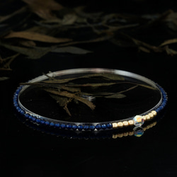 輕奢風藍剛玉14K包金 GF Swarovski 配珠水晶手鍊 ( Blue Corundum Bracelet ) 第1張的照片