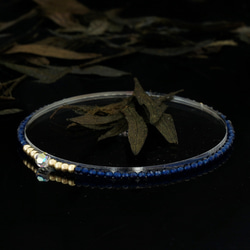 輕奢風藍剛玉14K包金 GF Swarovski 配珠水晶手鍊 ( Blue Corundum Bracelet ) 第2張的照片