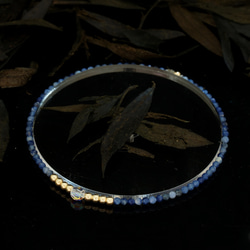 輕奢風淺藍紋石14K包金 GF Swarovski 配珠水晶手鍊 ( Light Calcite Bracelet ) 第4張的照片