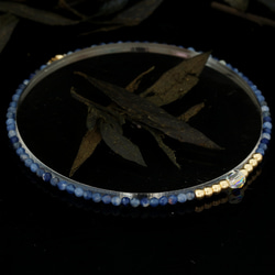 輕奢風淺藍紋石14K包金 GF Swarovski 配珠水晶手鍊 ( Light Calcite Bracelet ) 第5張的照片
