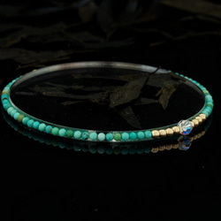 輕奢風綠松石14K包金 GF Swarovski 配珠水晶手鍊 ( Turquoise Bracelet ) 第3張的照片