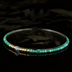 輕奢風綠松石14K包金 GF Swarovski 配珠水晶手鍊 ( Turquoise Bracelet ) 第1張的照片