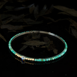 輕奢風綠松石14K包金 GF Swarovski 配珠水晶手鍊 ( Turquoise Bracelet ) 第4張的照片