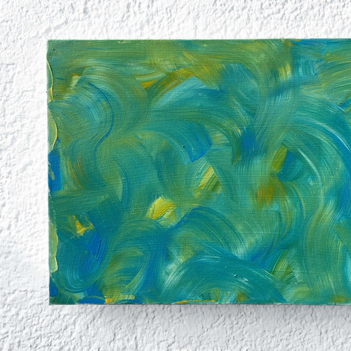 なかさま専用 抽象画 青 キャンバス フレーム付き なかさま専用 抽象画