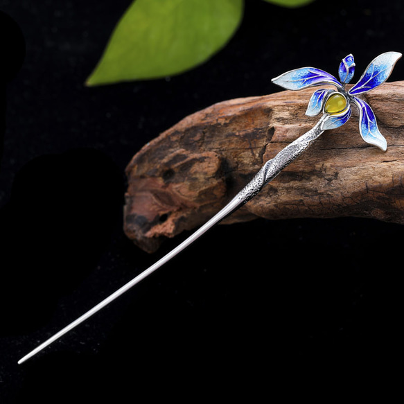 蘭の花のかんざし 大切な人への贈り物にもおすすめ K047 かんざし Vary 