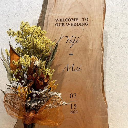 結婚式 一枚板ウェルカムボード ウェルカムボード eleph-エレフ- 通販